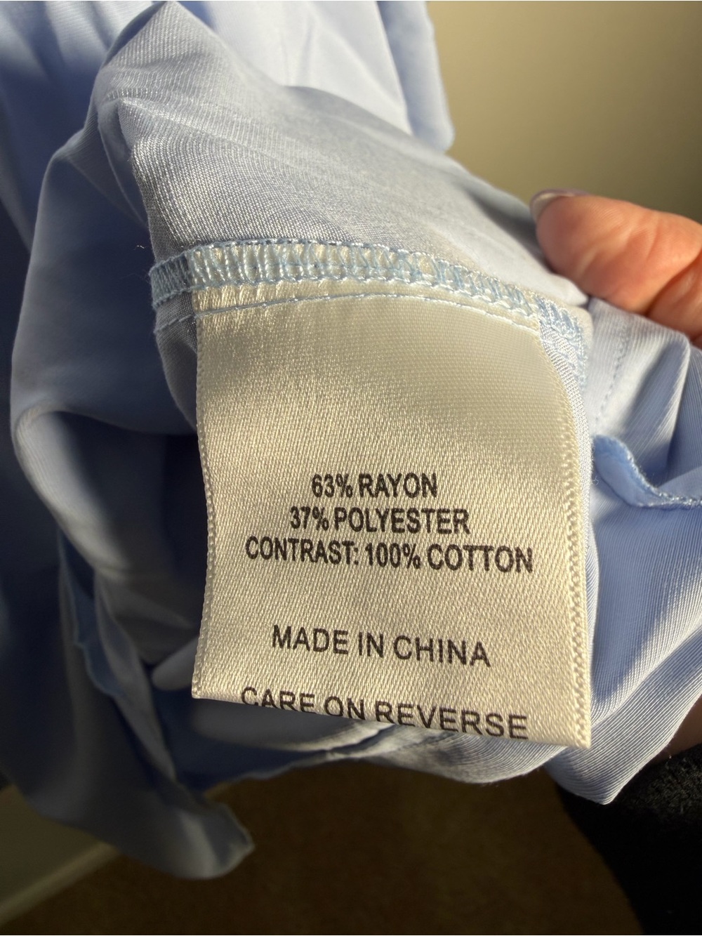 Chic Soul Light Blue Ruffle Sleeve Women's Top - Picture 7 of 9